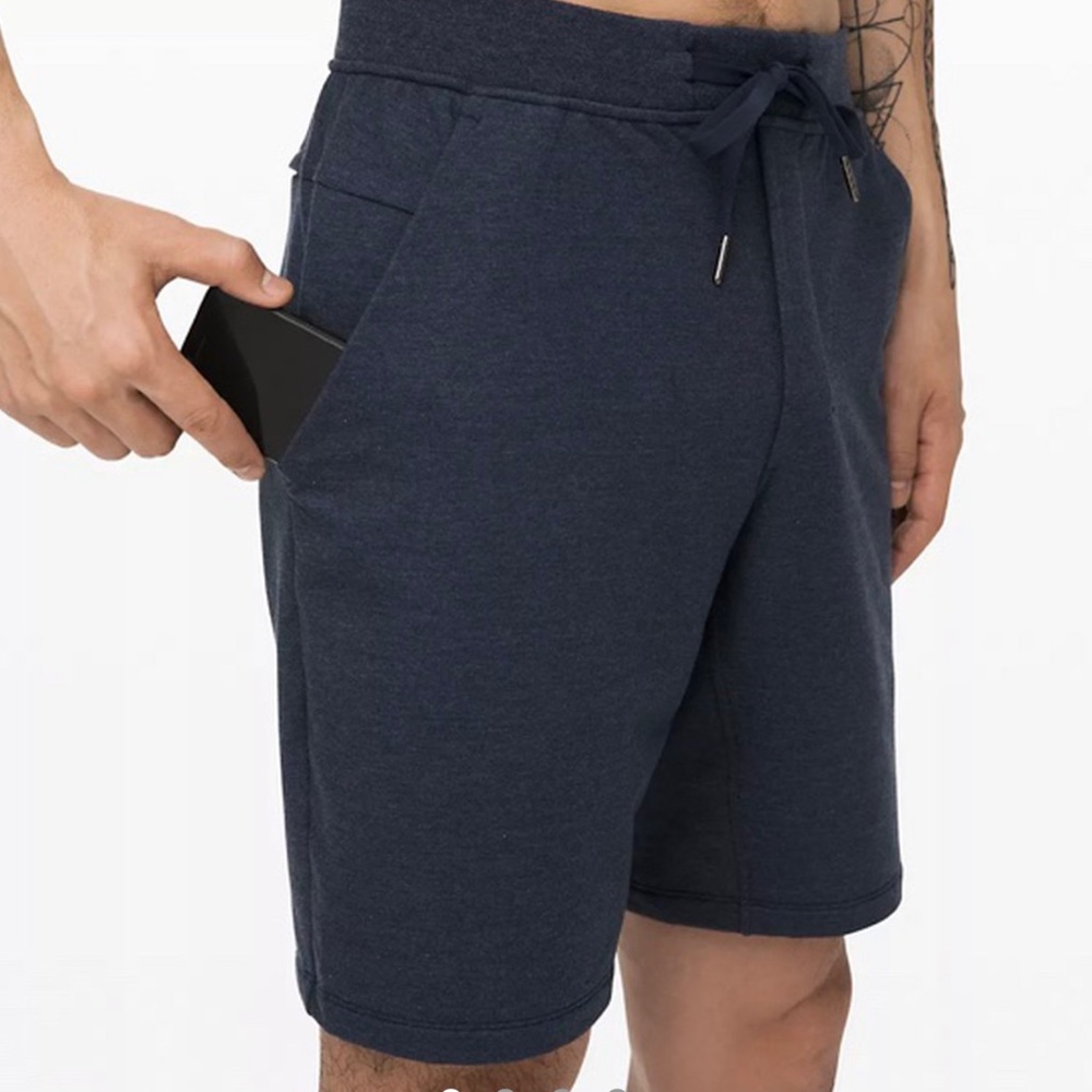 Navy LuluLemon City Sweat Shorts
